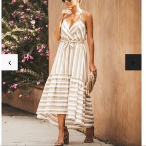 Striped vici dress NWT